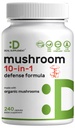 有机10-in-1 蘑菇增殖,240 Capsules – Lions Mane,土耳其 Tail, Reishi, Cordyceps & More Mushroom Complex – Imune, Energy & Nootropic Brain Support – Non-GMO