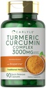 Carlyle Turmeric Curcumin with Black Pepper 3,000mg → 90 Powder Capsules → 复杂补充 与 Bioperine → Non-GMO , Gluten Free 复合补充