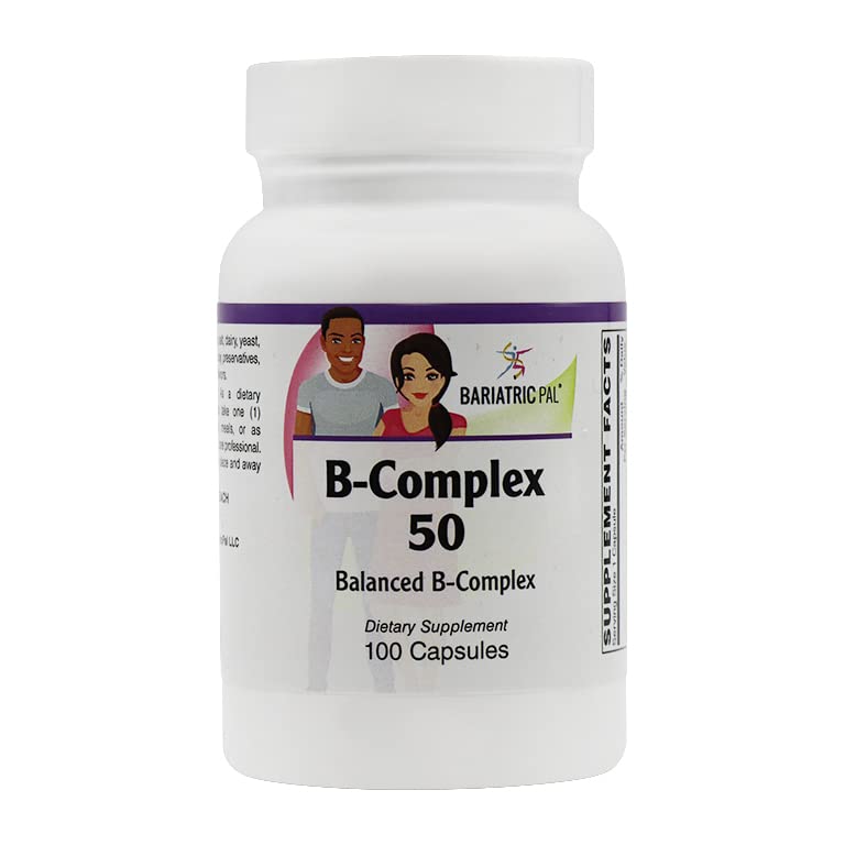 BariatricPal 持续释放 B- 复杂 50 植物卡普尔(100个计数)