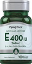(原始内容存档于2018-03-03). Piping Rock Vitamin E 400 IU Softgels → 268mg → 100 Softgel Capsules → D-Alpha Tocopherol → Non-GMO, Gluten Free Suppers