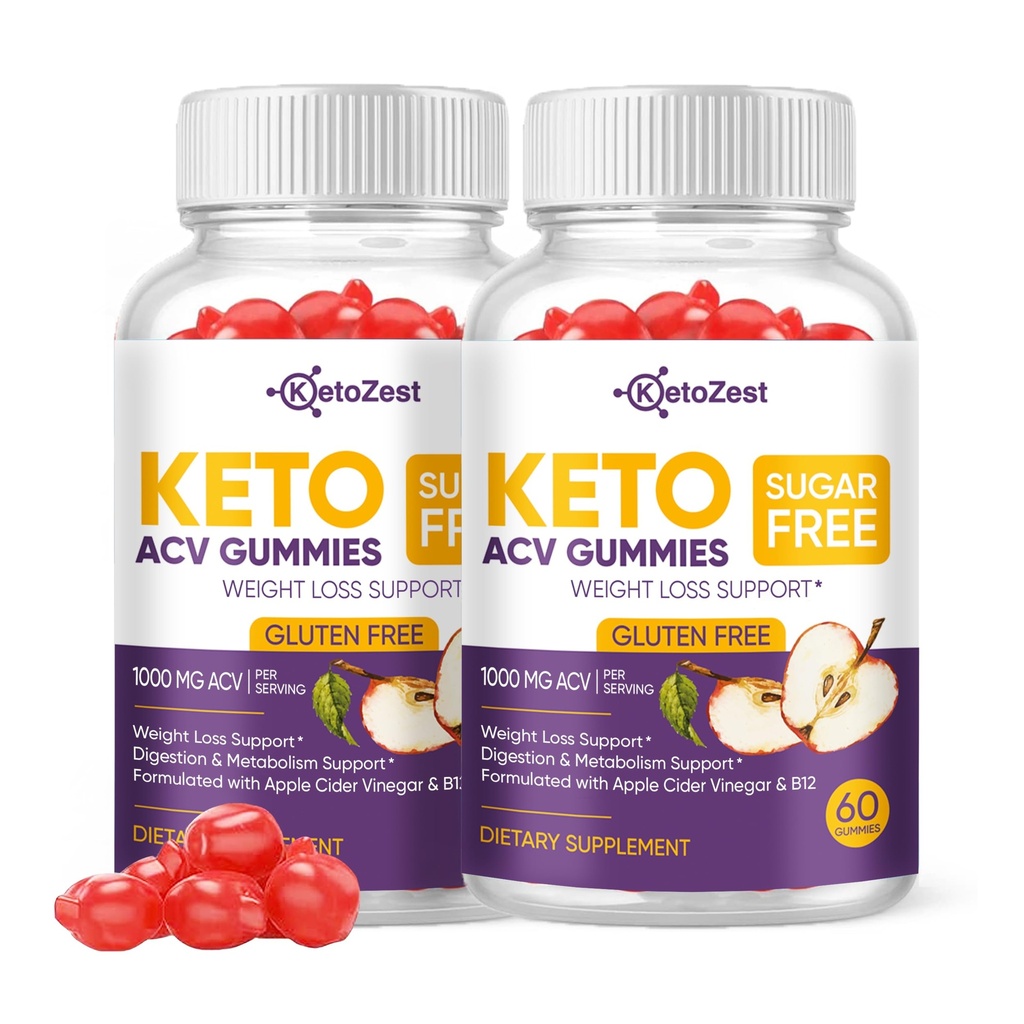 Keto Acv Gummies for Weight Loss Support & Belly Fat Burn - Pro Active Super Apple Cider Vinegar Gummies - Rapid Fat Burner Diet Supplement for Women Men - Sugar Free & Gluten Free (1000MG)
