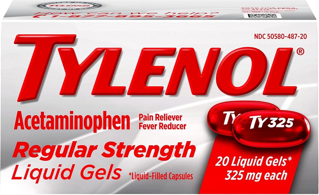 Tylenol 常规强力液态宝石, 20 个数