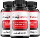 Gluco 扩展 Capsules - GlucoExtend 高级补编,所有维持健康水平的自然公式,最大强度公式,Gluco 扩展药丸审查(3 Pack - 180 Capsules)
