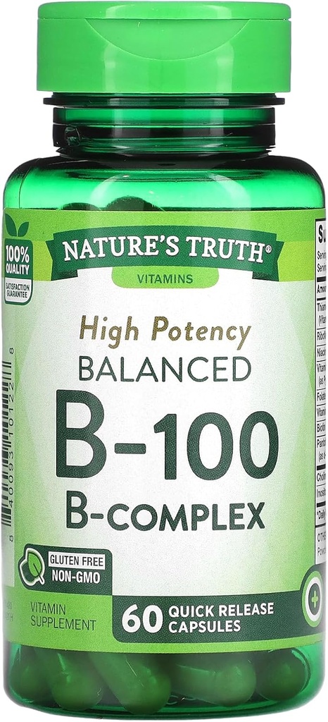 自然真理高概率平衡 B-100 B-Complex, 60 Counter (Pack of 3) 互联网档案馆的存檔,存档日期2013-12-02.