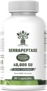 Serrapeptase 补充40,000 SPU - 全自然蛋白酶用于Sinus,呼吸和联合健康 - 非GMO,Gluten-Free,和 Vegan-Friendly Capsules - 90 Capsules