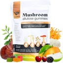 Sugar-Free Ashwagandha & Mushroom Gummys Supplement – 10 功能性蘑菇 – 服务性 – 免疫支持,焦点,能量 – Vegan, Keto, 低卡布, Alluose Sweetener – 80 Gummys, 天然火焰
