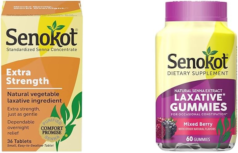 Senokot 超强天然蔬菜泻剂,用于晚间救济
