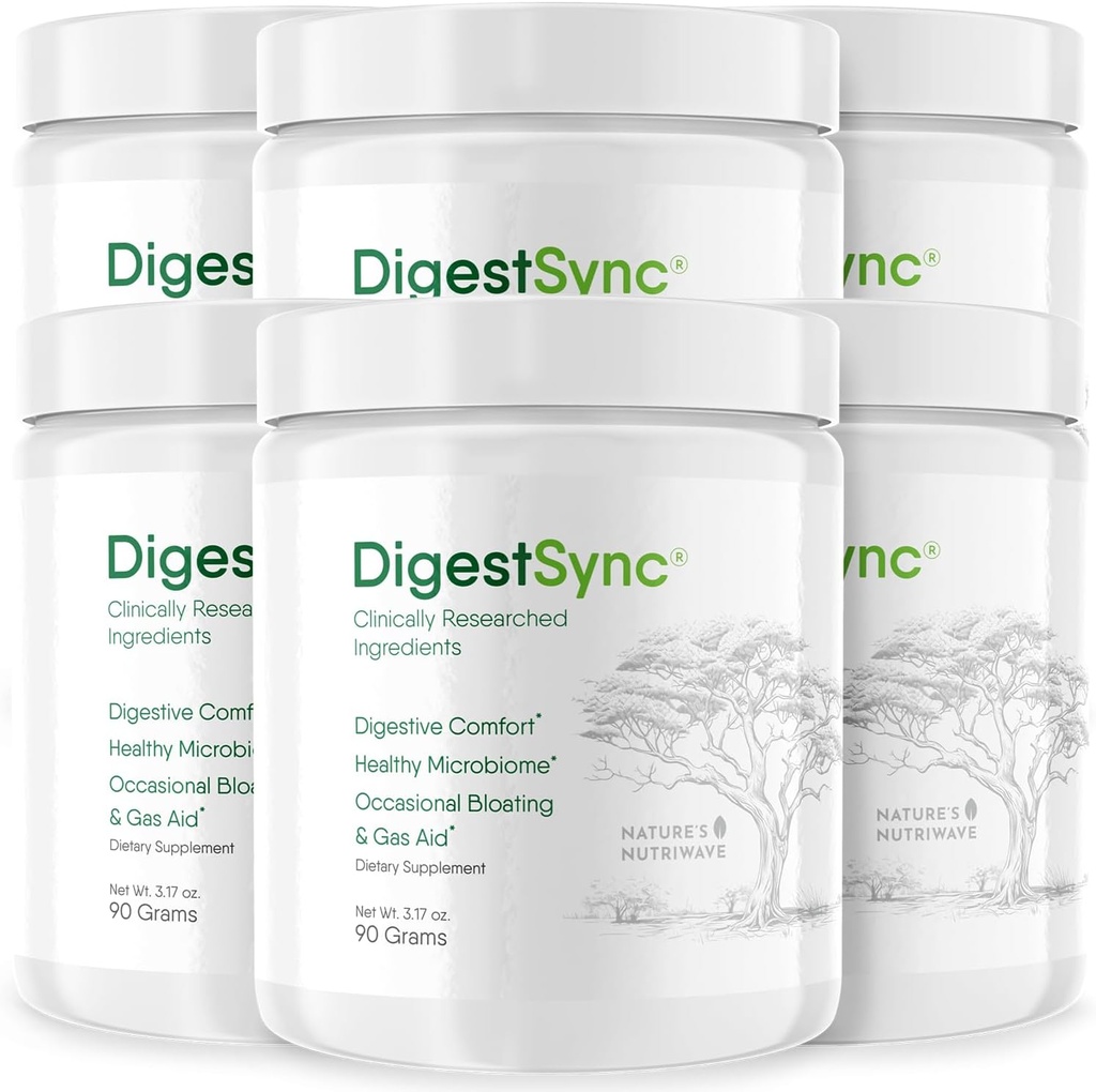 DigestSync Digestion Conference for Gut Health - 天然粉末用于消化支持,Bloating Relief for Women & Men, 100%天然绿粉 - 6个月供应