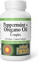 天然因素,Peppermint & Oregano石油综合体,肠胃健康消化剂,60软胶