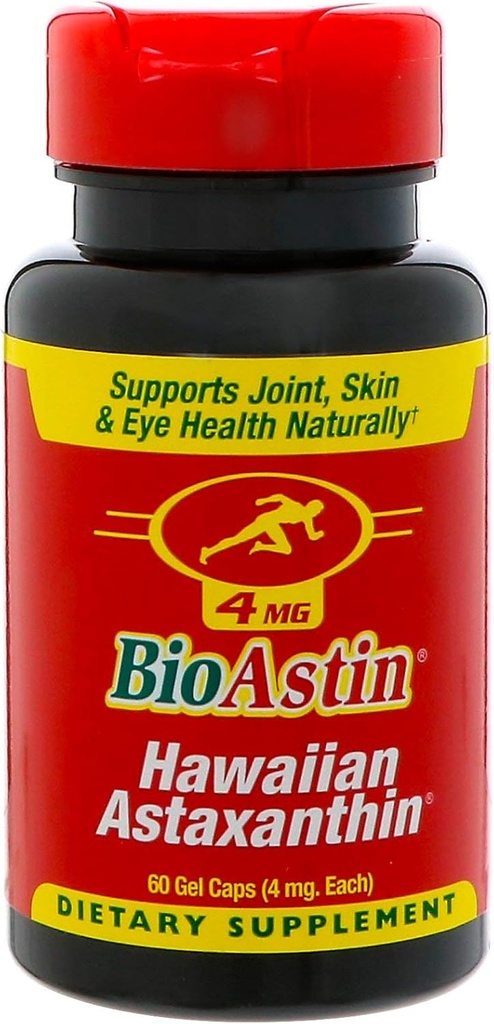 BioAstin 夏威夷Astaxanthin 抗氧化剂 4 MG(60 Gel Capsules)