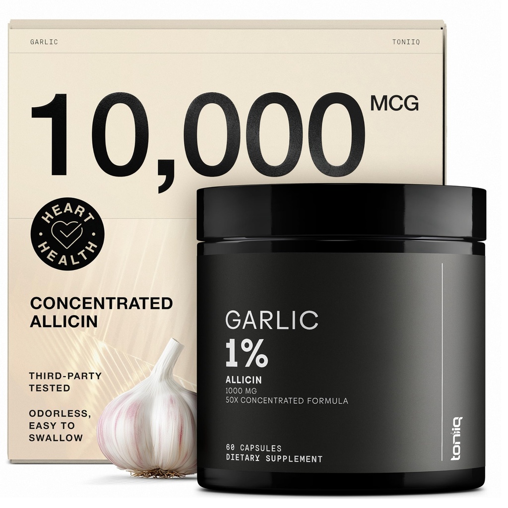 含有10 000mcg Allicin的蒜笼-无氧-50:1 最大概率提取-第三方实验室测试-60 蔬菜笼盖