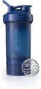 BlenderBottle Shaker 瓶装药丸组织器和蛋白质粉质ProStak系统的存储器,22-Ounce,海军