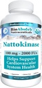 Bio Absorb Nattokinase Supplement. 100 mg, 2000 FUS. 400-Day Supplement. Non-GMO Natto 提取酶(400 Veggie Caps).