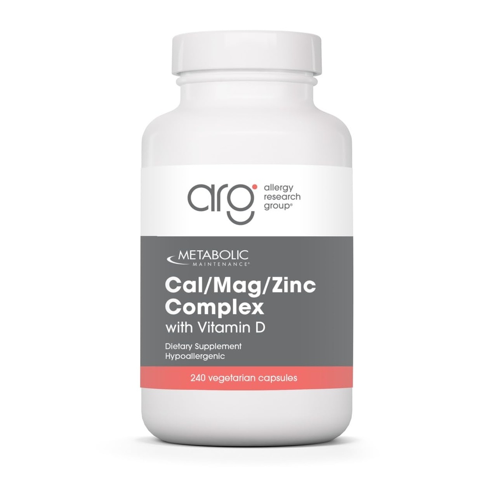 配有维生素D-3的代谢维护 Cal Mag Zinc 复合体 - Bone + Heart Support(240 Capsules)的更高吸收