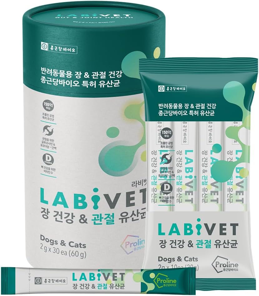 " 狗和猫的抗生素 " 、 " Gut Health " 和 " 联合补充品 " " Powder Probiotic Dog " 补编,30 Counter (Pack of 1)
