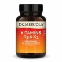 Mercola Vitamins D3 & K2博士 -- -- 支持免疫、脑、心血管、呼吸和骨健康 -- -- 无转基因、无粘液和无豆 -- -- 30个卡普苏尔(30人服务)