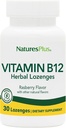 Natures Plus B12 草原洛赞格(Methylcobalamin) - 1000 mcg, 30 亚语洛赞格(Methylcobalamin) - Raspberry - 最大吸收性红血细胞支持 - 能量促进者 - 蔬菜,无胶原 - 30 服务者