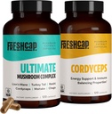 FreshCap蘑菇 能源包(Cordyceps Capsules 和 Ultimate Mushmos Complex Capsules)