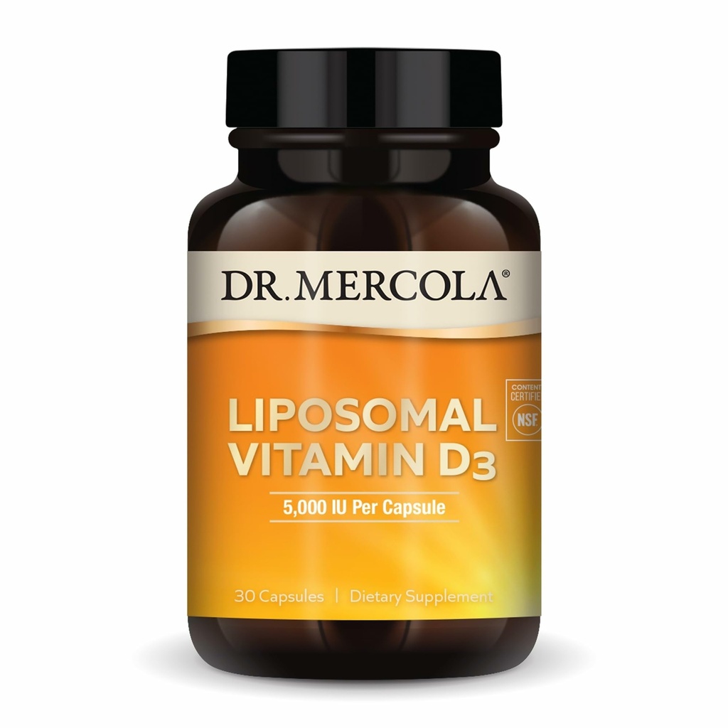 Mercola Liposomal Vitamin D3博士 -- -- 支持心脏、骨骼和免疫健康 -- -- 5 000 IU Per-Service -- -- 非GMO、Soy Free & Gluten Free -- -- 30 Capsules(30人服务)