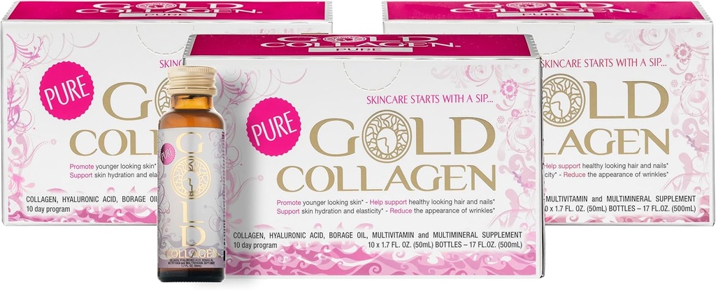 GOLD COLLAGEN 纯- 具有生物素的妇女和男子的Collagen 补充剂,促进毛发生长、皮肤和钉子 -- -- 抗皱膜系统