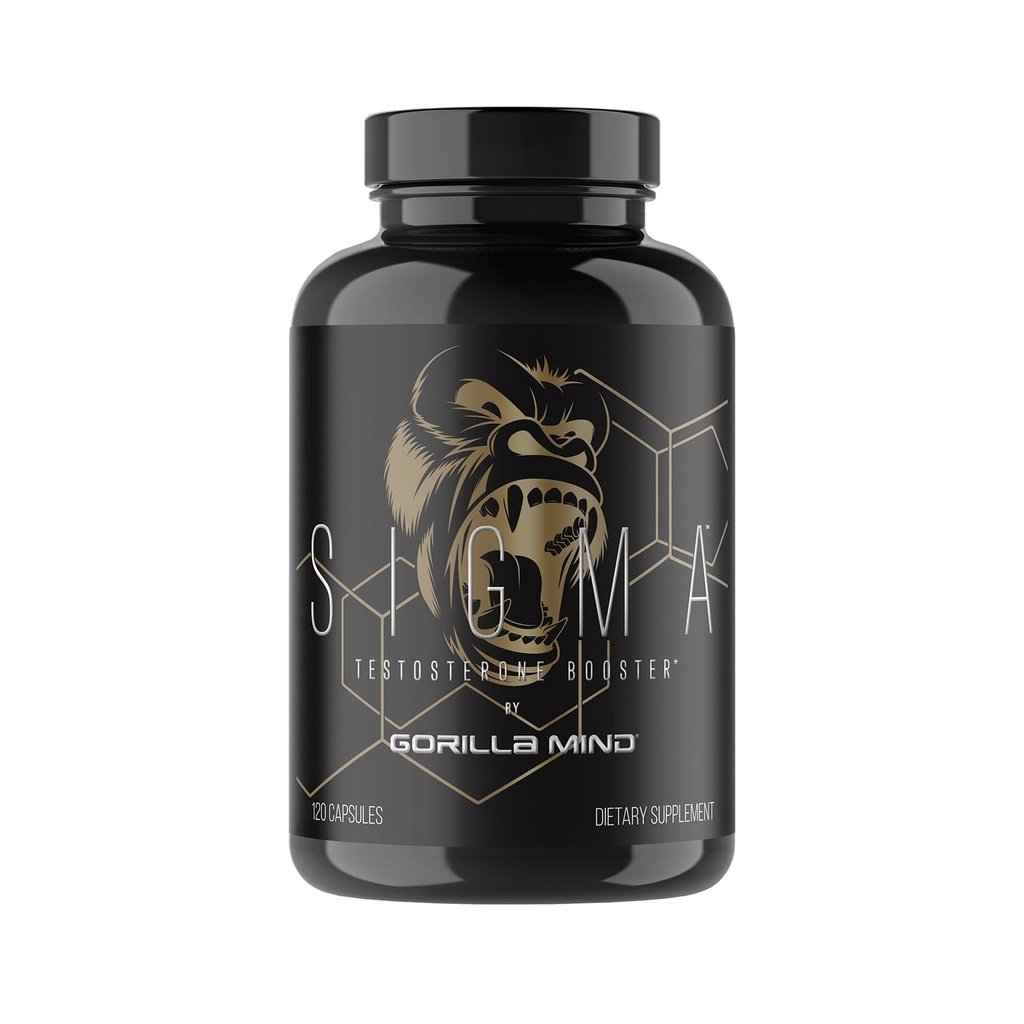 Gorilla Mind Sigma Testosterone Booster - 用Tongkat Ali和Fadogia Agrestis提取来支持高睾酮水平(120卡普尔)制成