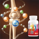Minton Well-C Fitbone d3 Calcium for Kids 配有镁锌维他命D和B12配有强骨 豁免 生长 高度 10-16 年)- 60 配有可切食药片