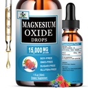 Magnesium Oxide 500mg, Liquid Magnesium Supplement for Sleep, Nerve, Heart Health, Muscle & Stress Relief, High Absorption Magnesium Oxide Liquid Drops for Adults & Kids, Gluten Free, Non GMO, Vegan