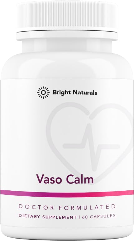 Vaso Calm - 健康血液平衡补充 - 特征发酵蒜, Celery and Grape种子提取, Hibiscus, and Vitamin K2 - 美国制造