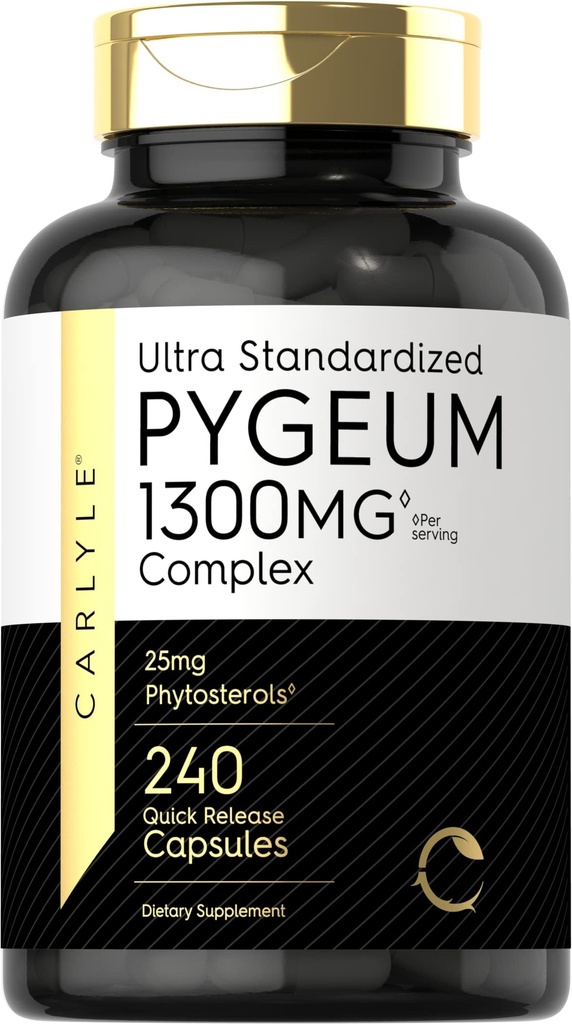 Carlyle Pygeum 补编 1300mg → 240 Capsules → Non-GMO, Gluten Free → → Africanum Bark 摘录补编