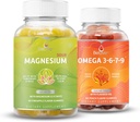 BeLive Magnesium GLycnate & Omega 3-6-7-9 用于放松、睡眠、大脑、心脏和免疫系统支持
