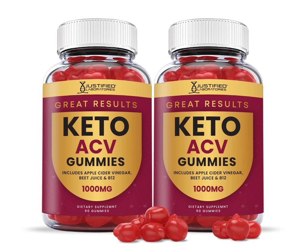合理实验室(2个Pack Great Results Keto ACV Gummys 1000MG 配有石榴汁甜菜根 B12 120 Gummys