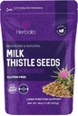 Herbaila 牛奶亚特尔种子, 1 lb. 西利玛琳 牛奶亚特尔茶, 布洛克 牛奶亚特尔 Herb 整体种子, 纯牛奶亚特尔 牛奶亚特尔 种子, 所有自然, Gluten Free, Non-GMO. 1 英镑.