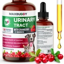 MaxBuddy Natural UTI 治疗支持 - Cranberry 尿道感染护理和预防援助 猫和狗 - 肾脏和血栓井补充液 - 支持尿液流