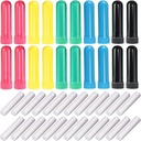 24 Pcs Essential Oil Aromatherapy Inhaler, Refillable Nasal Inhaler Blanks with Unscented Wicks, Assorted Colors