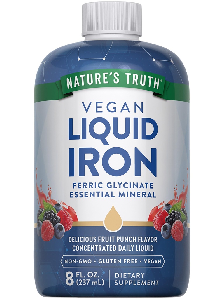 Nature's Truth Liquid Iron drops Supplement 18mg = 基本矿物 = Vegan, Non-GMO, Gluten Free(英语:Gluten Free) 维加恩, 维加恩, 维加恩, 维加丹, 维加丹, 维加丹, 维加丹