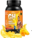 GH WHEY 蛋白质,Ultra Premium 更快的恢复,吸收和精液肌肉生长(1.1升,芒果火焰)