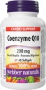 Webber Naturals Coenzyme Q10(CoQ10),200毫克,60软胶,高可能性抗氧化剂补充剂,用于心脏健康和细胞能量生产,60天供应,无胶