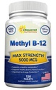 a/ 平均营养维生素B12-5000MCG 与甲基Cobalamin(甲基B-12)-最大强维生素B 12 支持帮助促进自然能源、有益大脑和心脏功能 - 120平板