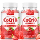 软熊 CoQ10 Gummys 400mg Coenzyme Q10 成人补充,高吸收coq10 + Omega-3, 镁, 细胞能量和抗氧化剂维生素B3和锌,草莓 Flavor 120 Counter