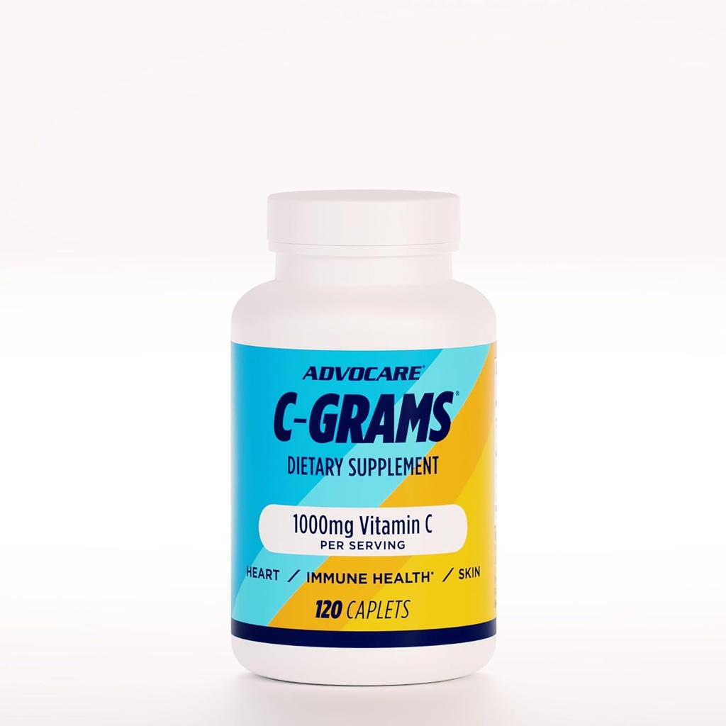 辅助护理C-Grams -- -- 皮肤保健、免疫支持和心血管保健的营养补充剂* -- -- 含有维生素C、镁和更多 -- -- 120卡普