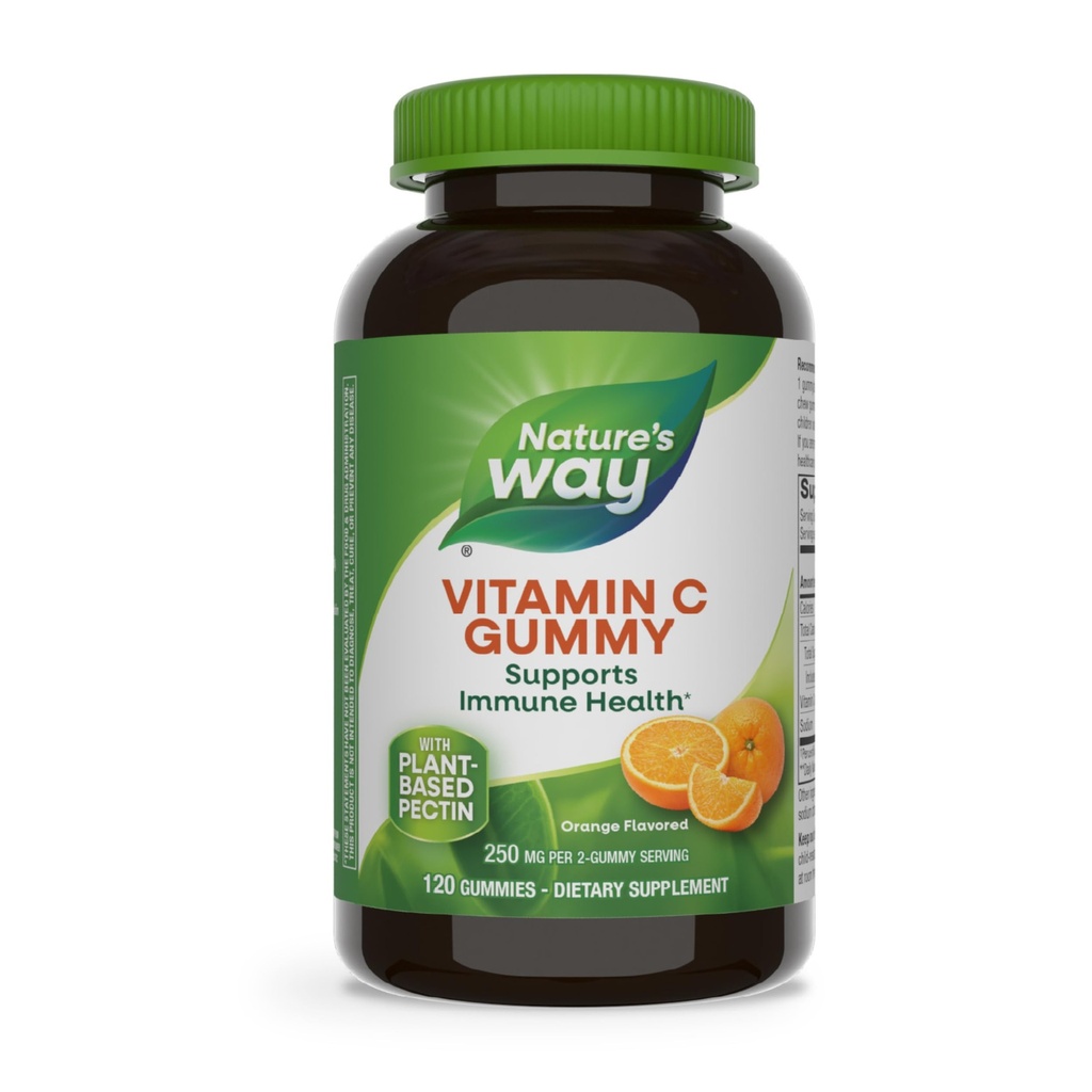 自然之道 维生素C Gummys, 支持免疫健康*, 抗氧化剂, 250 毫克/ 双糖 服务, Gummy 维生素, 橙色火焰, 120 Gummys
