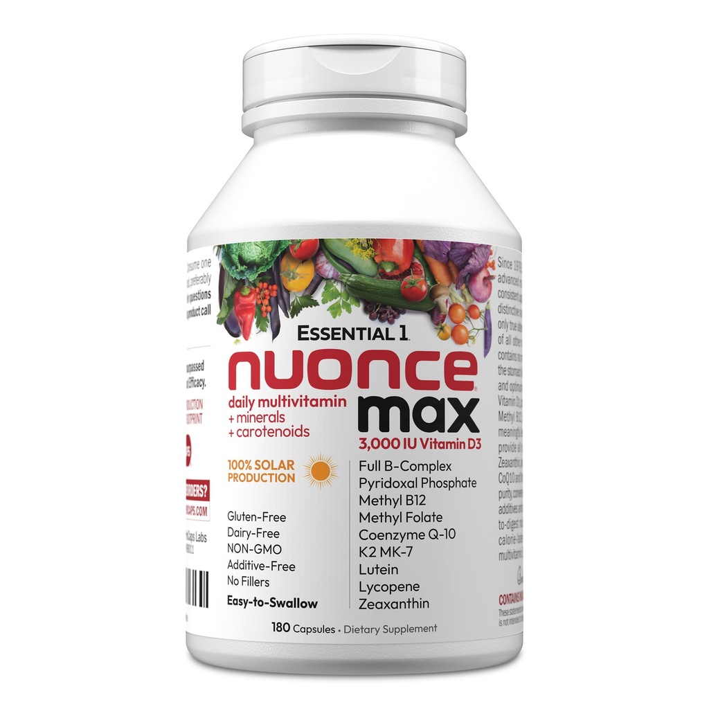 Andrew Lessman 必需-1 nuonce max multivitamin 3000 IU 维生素 D3 180 小卡普尔 100 mcg Methy B12. CoQ10 卢泰因 Lycopene Zeaxanthin. 高潜. 没有附加物。 最高一级日报