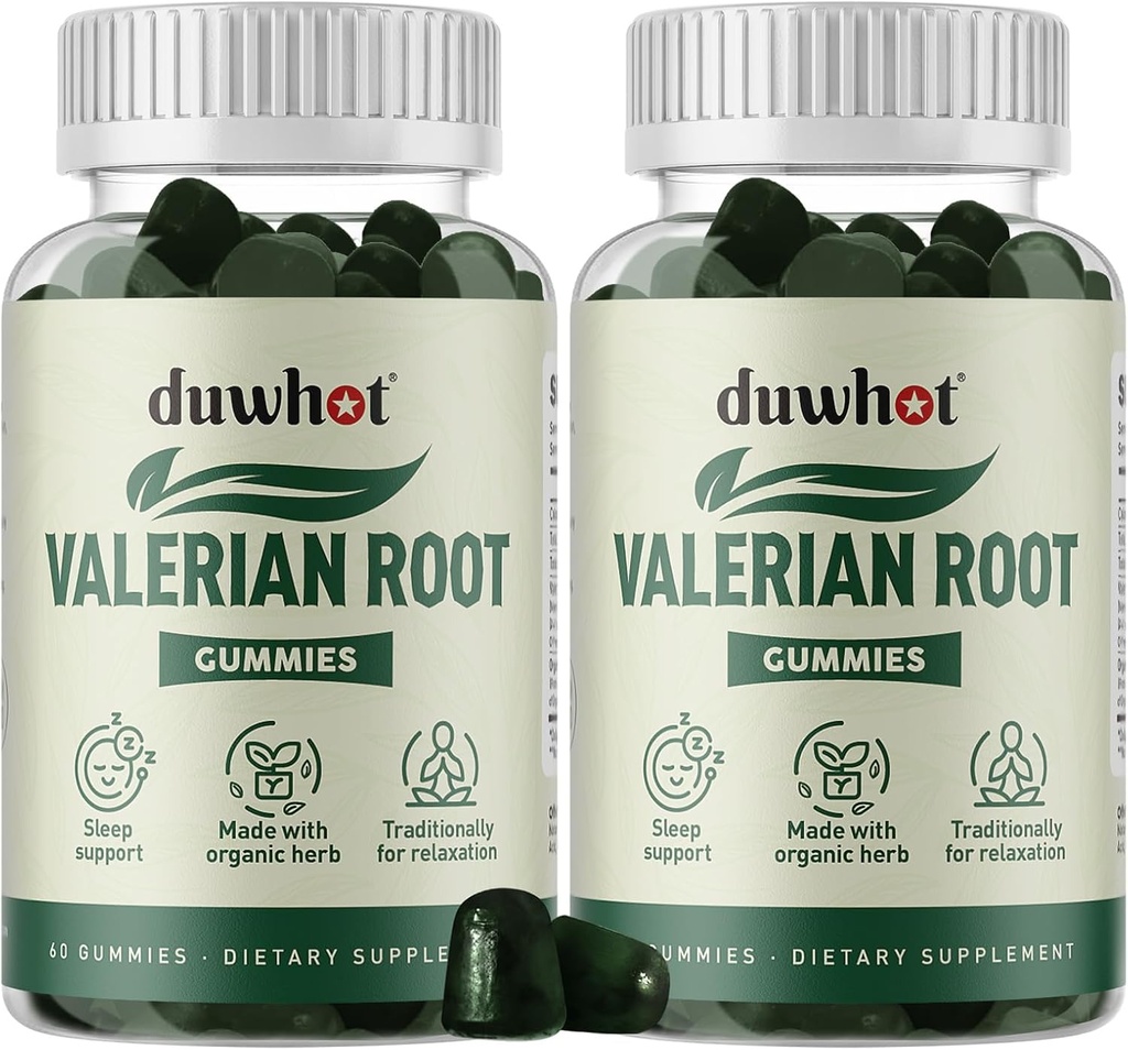 Valerian Root Gummy,有机 Valerian Root for Sleep & Results Relief, 增强成人, 爱孩子, Apple Flavor, 120 计数器