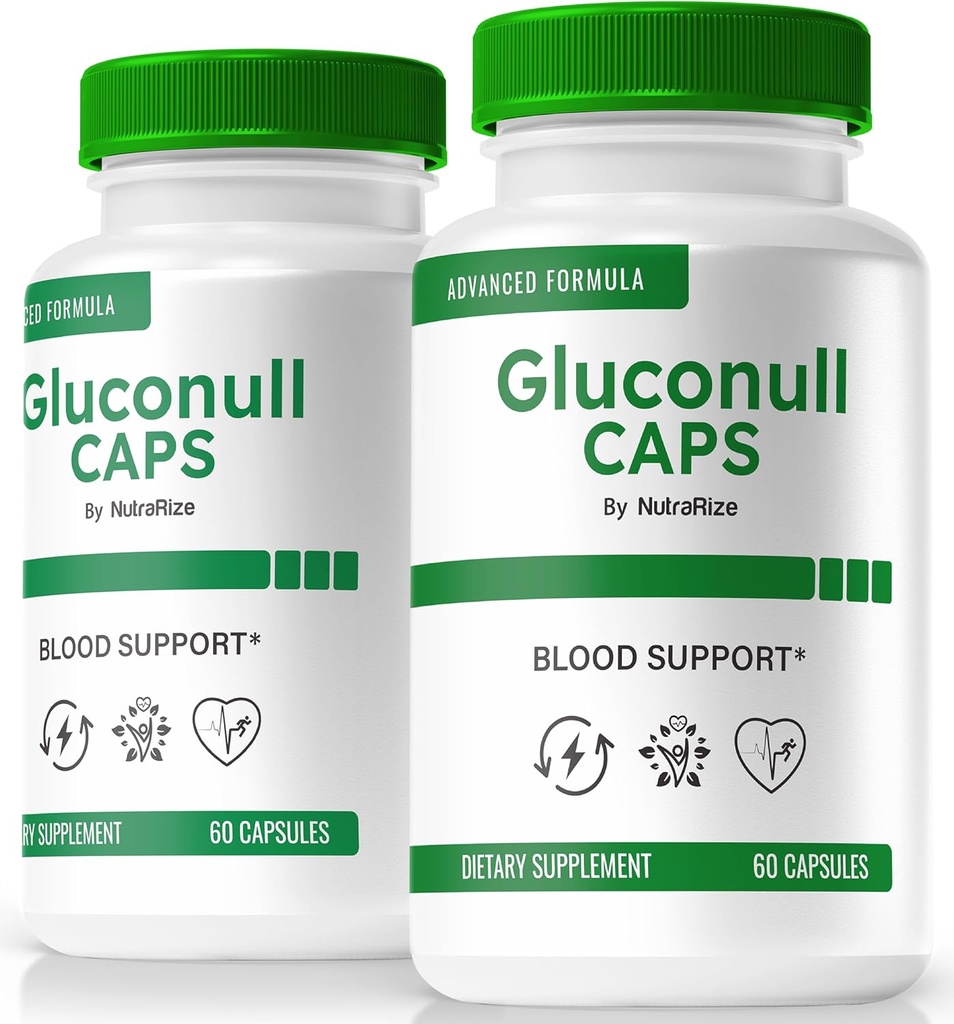 (2 Pack) Gluconull Caps, 官方 Gluco Null Caps 公式, 纯支持稳定水平和燃料能促进整体健康, 全自然成份, Gluco Null Glyco 优化器( 120 Capsules)