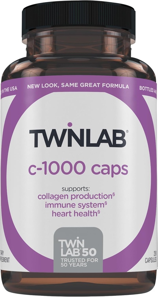 Twinlab C-1000 Caps - 男女维生素 C 免疫辅助剂 - 250 Capsules