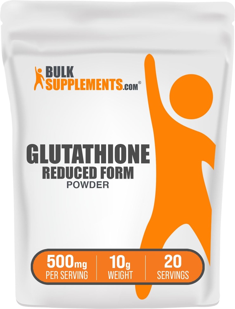 Bulk Assupports.com Glutathione 稀释粉剂 - Glutathione 稀释粉剂 - Glutathione 稀释粉剂 - Glutathione 稀释粉剂 - 500mg, Gluten Free, 每服500mg, 10g (0.35 oz) (Pack of 1)