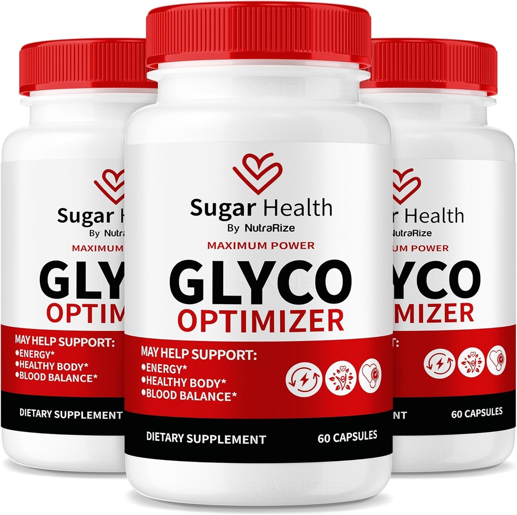 营养化(3包) 糖健康 Glyco 优化剂 Capsules, 健康水平的精血公式, 支持整体健康的所有自然补充, 官方糖健康审查(180 Capsules)