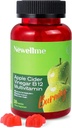 NEWELLME Apple 苹果苹果葡萄酒 葡萄酒 葡萄酒 B12 多维塔明,ACV 补充Gummy Vitamins, Vegetarian Supple for Men and Men, Non GMO, 支持正常能量水平和Gut Health 30 Gummys (30)