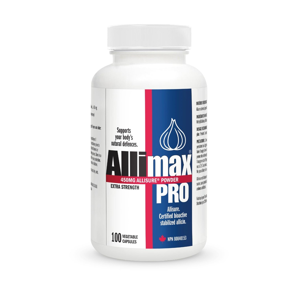 Allimax Pro 450mg 100 Vegicaps. 中国植物物种信息数据库. 支持身体免疫功能的 Allicin 大蒜补充剂。 与稳定 Allicin 从清洁和可持续西班牙种植大蒜中提取。 专业力量