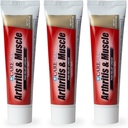 CareAll Capsaicin Arthritis, Muscle, and Joint Cream 1.5 oz. (3 Pack), Relief of Minor Aches and Pains from Backache, Sprains, Strains, Arthritis. Fragrance Free